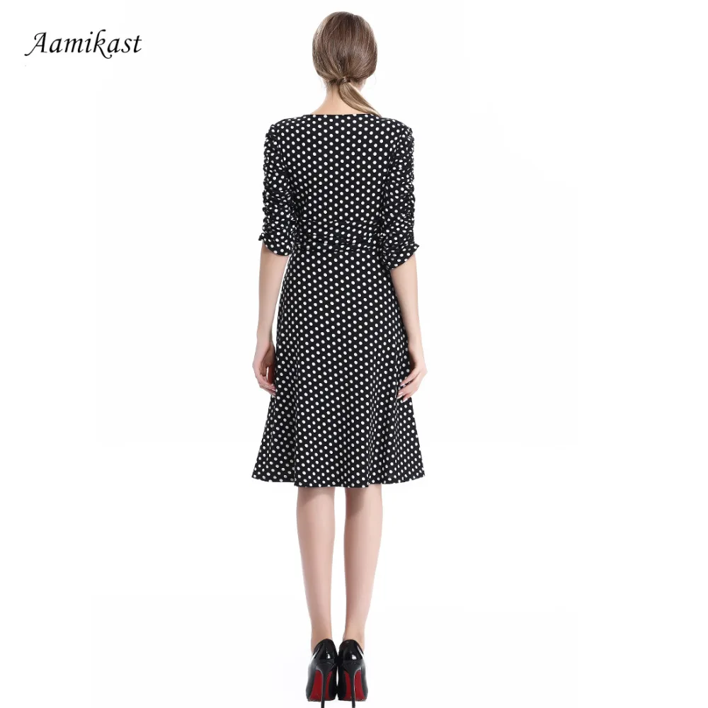 Женское платье в горошек с V образным вырезом и рукавом 2019|sexy women dress|women dressa dress |