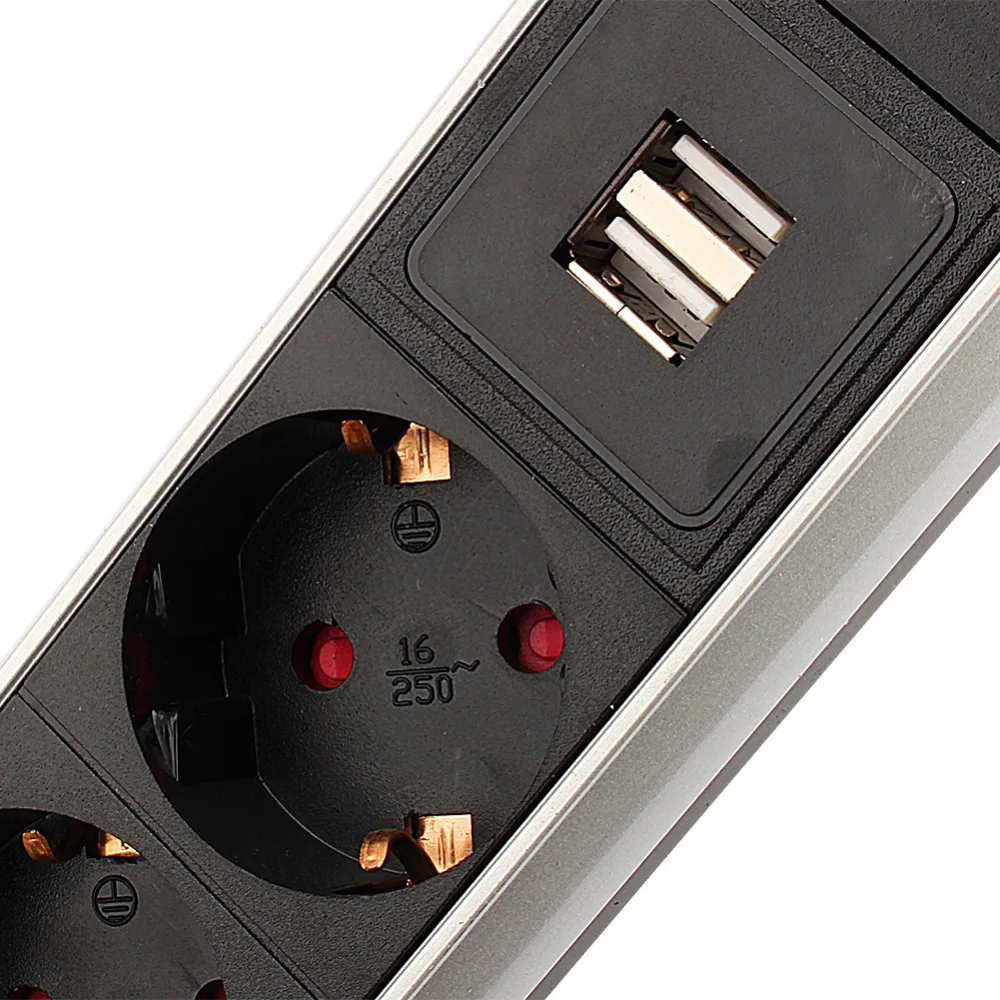 Портативная настенная розетка с USB выдвижная европейской вилкой Офисная