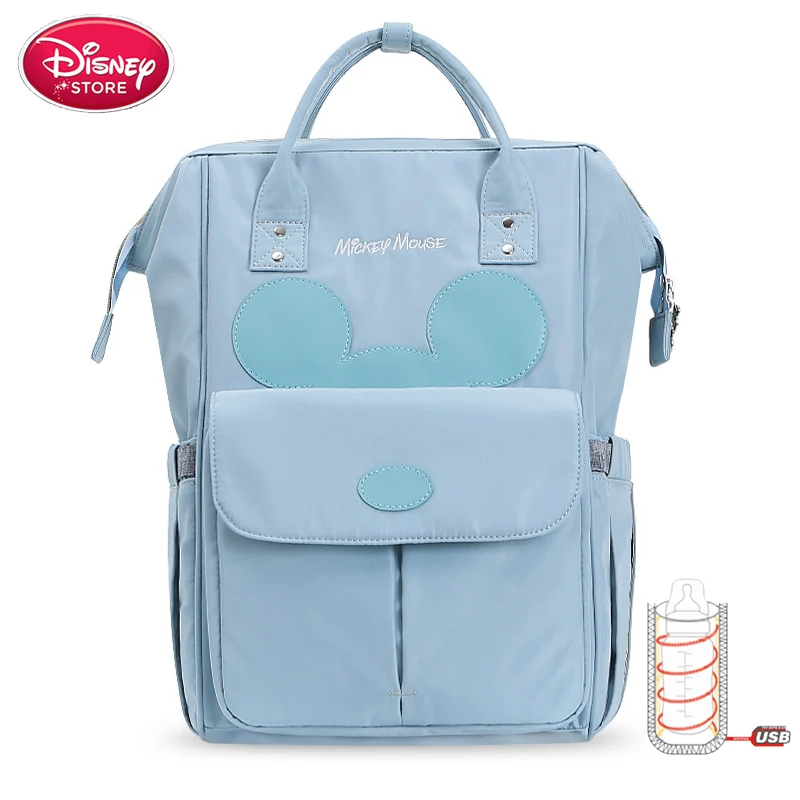 Сумка для подгузников disney, usb-утеплитель, рюкзак для мамы и ребенка, сумка для ухода за ребенком, дорожная коляска, сумка для подгузников