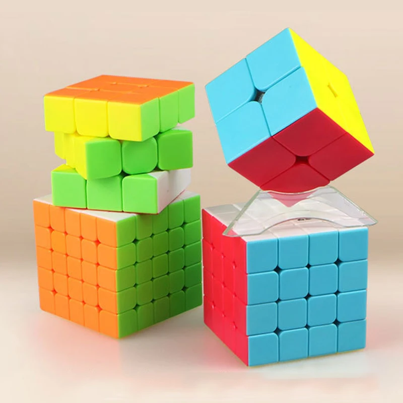 Qiyi Mofangge 4 шт./компл. набор магических кубиков подарок 2x2 3x3x3 4x4x4 5x5x5