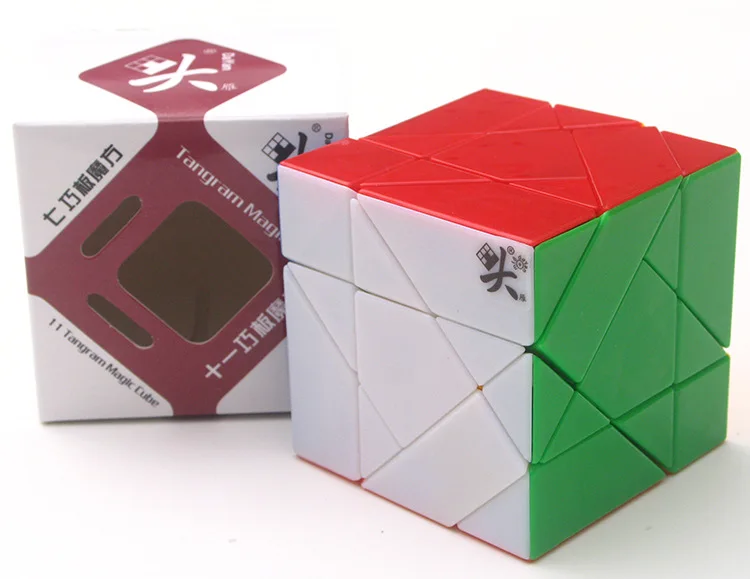 Extreme Tangram Stle Dayan Tangram Cube/Экстрим Tangram Stickerless/черный Головоломка Куб подарок идея для X'mas день рождения - Цвет: Extreme Tangram Stle