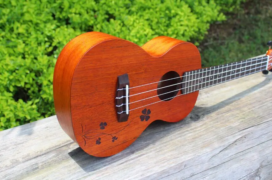 Высококачественная однотонная укулеле Tenor Acoustic Hawaii Ukelele Solid Mahogany UKE 4 струны ukele Guitar