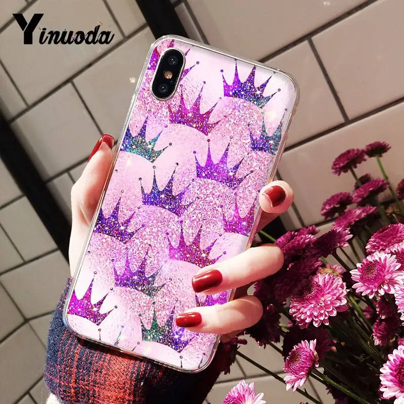 Yinuoda Принцесса Корона пончики ТПУ мягкий чехол для телефона iPhone X XS MAX 6 6s 7 7plus 8 8Plus 5