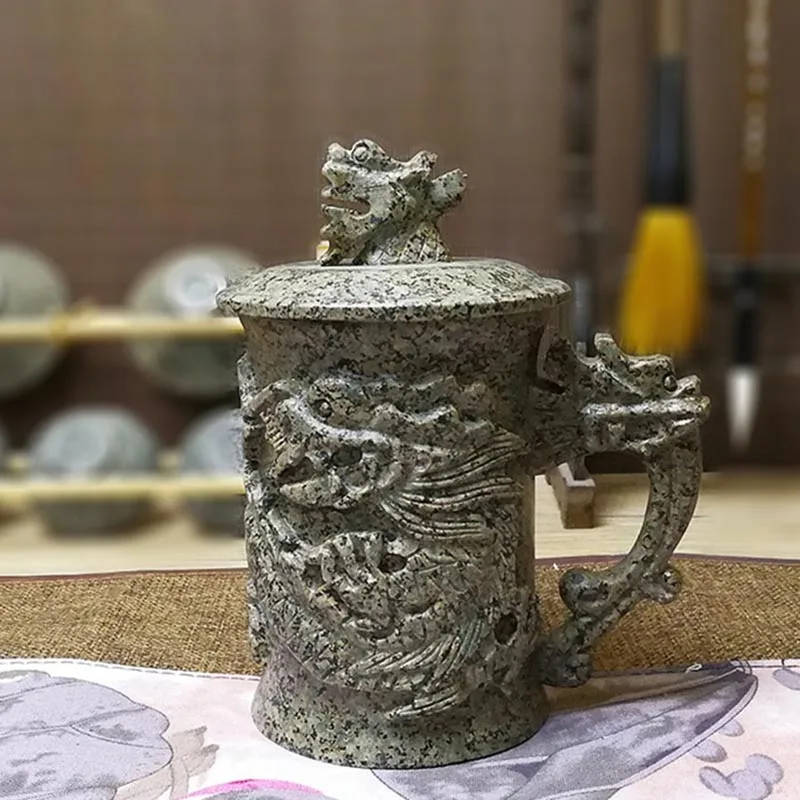 Кружка с головой дракона 420 куб. См чайная чашка из натурального медицинского