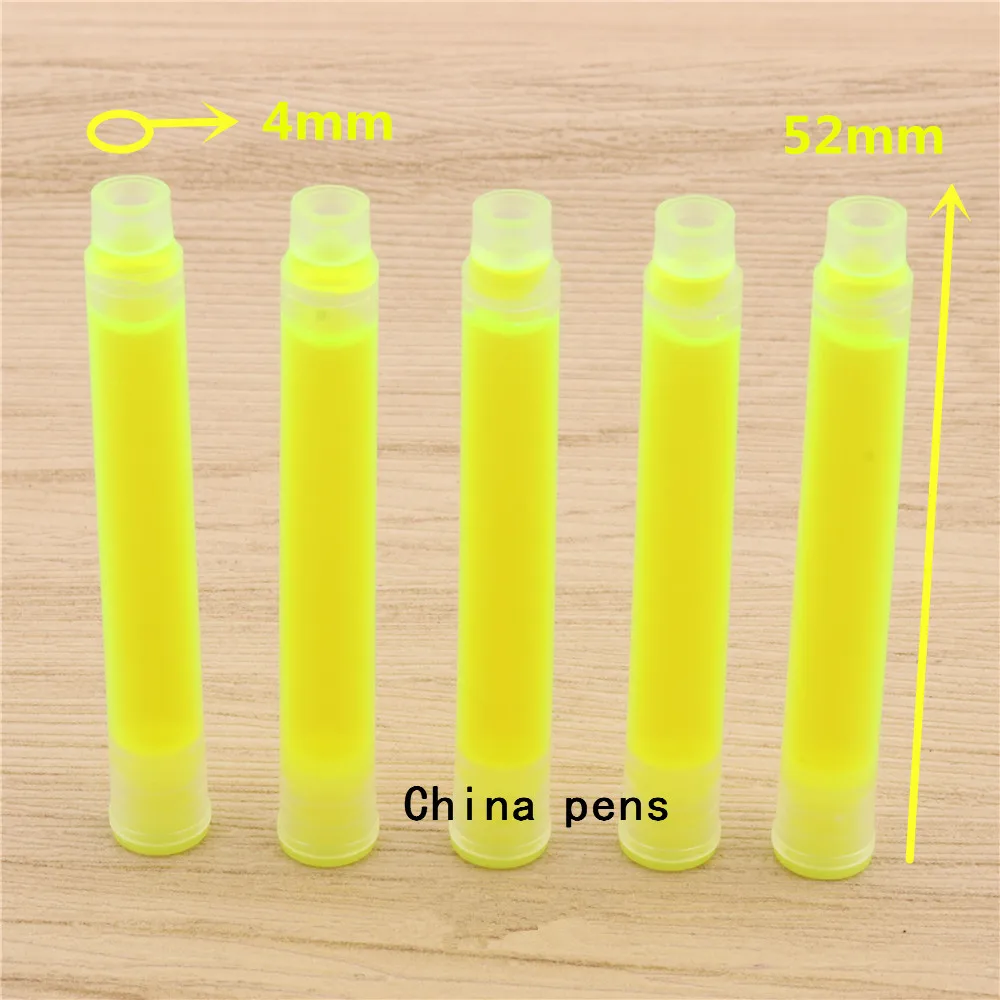 5pcs ink Yellow Роскошные качественные 5 шт синие чернила Jinhao 599 набор цветов 0,38/0,5 мм авторучка студенческие офисные канцелярские принадлежности чернильные ручки - Цвет: 5pcs ink Yellow