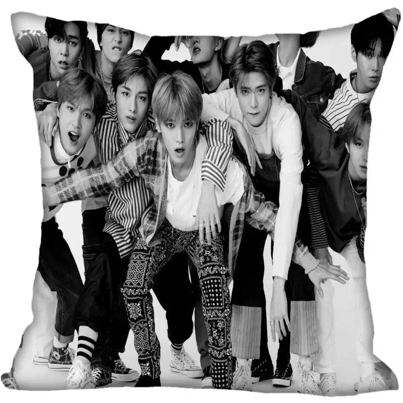 Новинка наволочки KPOP NCT с принтом квадратная шелковая наволочка домашние