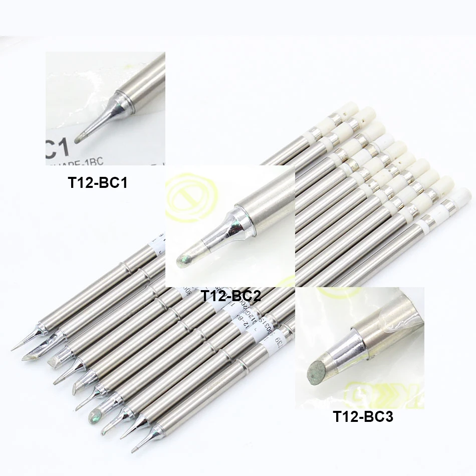 3 шт. T12-BC1 T12-BC2 T12-BC3 RSoldering железными наконечниками серии ect для Хакко паяльник, FX-951 FX-952