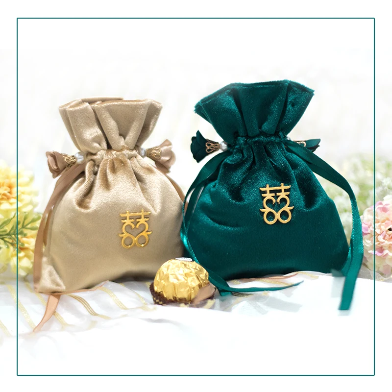 100 шт./партия бархатные пакеты для подарков на годовщину или день рождения | Дом и