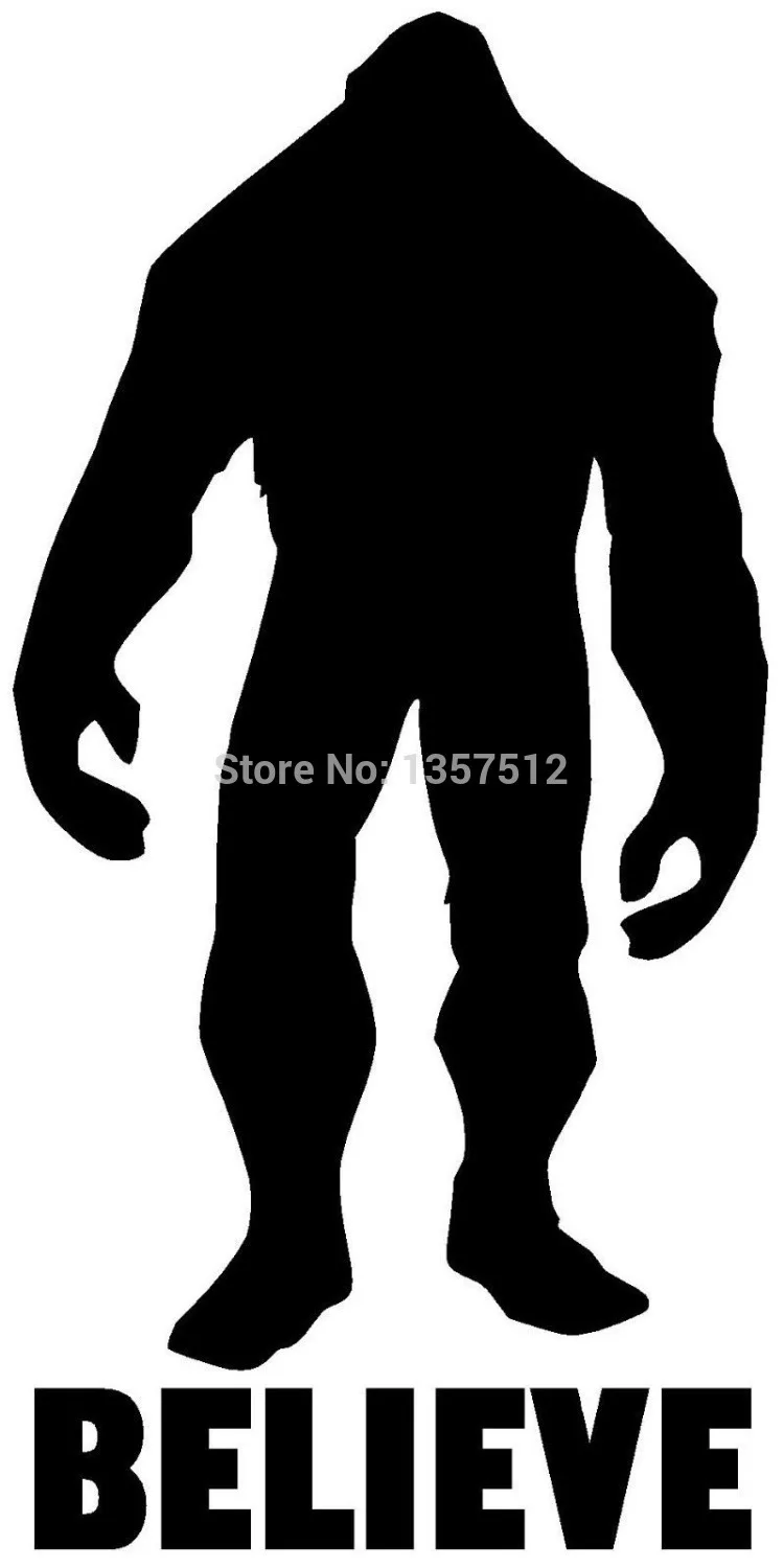 Горячая Распродажа Bigfoot Sasquatch Swamp Ape Yeti Thing Belive Автомобильная оконная наклейка Stckeir Автомобильная дверь виниловая наклейка 8 цветов