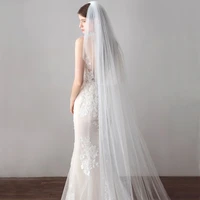 long veil 3 meter cathedral wedding veils cut edge bridal veil with comb wedding accessories bride mantilla wedding veil