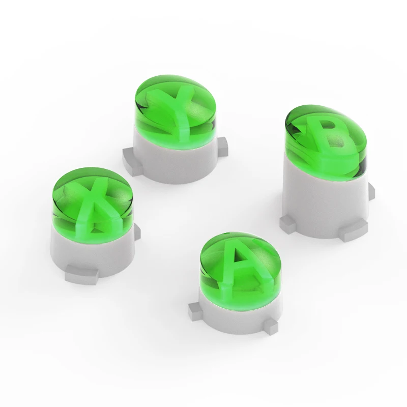 green Данные лягушка для xbox One контроллер Кнопки ABXY Mod комплект для xbox One Slim/xbox Elite геймпады 9 цветов Прозрачный Ремонт Часть - Цвет: green