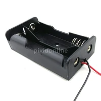 1pc j191 black plastic battery junction box contain two 18650 for diy model and circuit making teaching experiment f