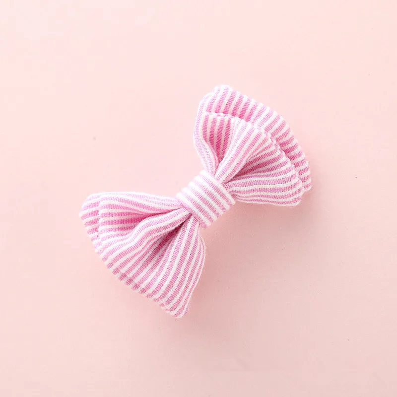 

Handmade 15pcs Boutique Striped Hair Bow Hairpins Solid Fabric Bowknot Hair Clips Princess Headwear Fashion Hair Accessories