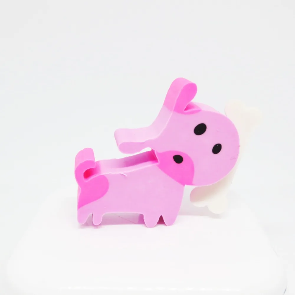 Новинка kawaii щенков лизание кости карандаш ластик для студентов коррекции