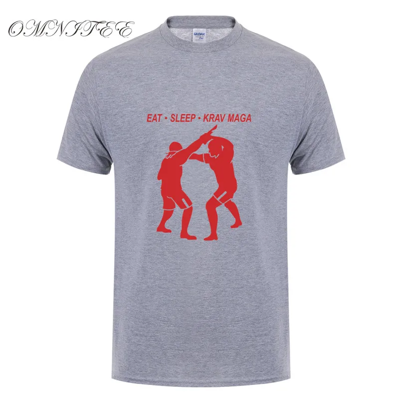 Модная новинка футболка Eat Sleep Krav Maga Мужская игровая хлопковые мужские футболки с