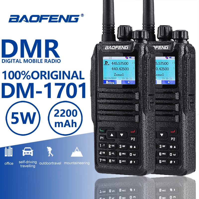 

Портативная рация Baofeng DM-1701, 2 шт., с двойным временным интервалом, для охоты