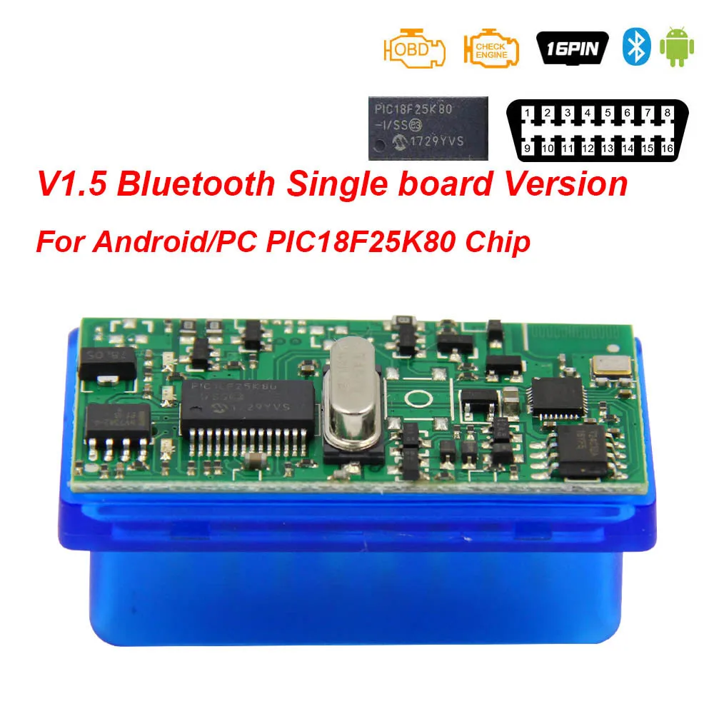 10PCS BT2.0 Blue 10 шт.) ELM327 V1.5 OBD2 wifi bluetooth Поддержка IOS Android elm 327 obd 2 Авто диагностический инструмент Wi-Fi obd2 сканер automotriz - Цвет: 10PCS BT2.0 Blue