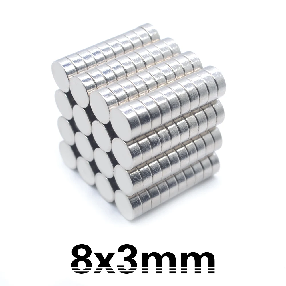 10/20/50 шт 8 мм x 3 мм 8x3 Сильный Круглый Магнит 8x3 диск 8*3 Редкоземельные неодимовые новые художественные промыслы, соединение