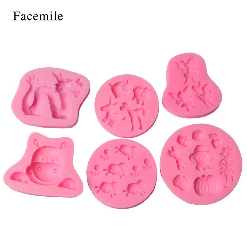 Facemile 6 шт. Овечья пчела конфета из смолы силиконовая форма для торта украшение