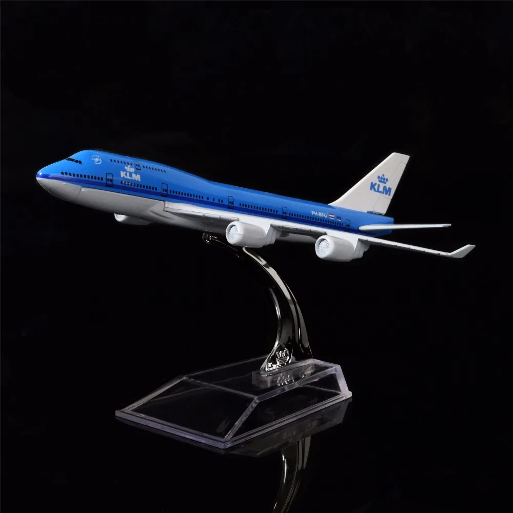 1: 400 16 см Голландия KLM Boeing 747 металлическая модель самолета украшение офиса