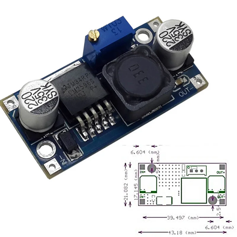 1pcs High Quality LM2596S Power DC-DC Buck Converter Step Down Module 5V 3A T1608 P0.11 | Обустройство дома
