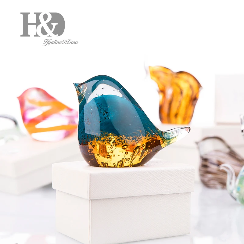 Искусственное стекло H & D ручной работы выдувное Paperweight Bird Craft уникальные