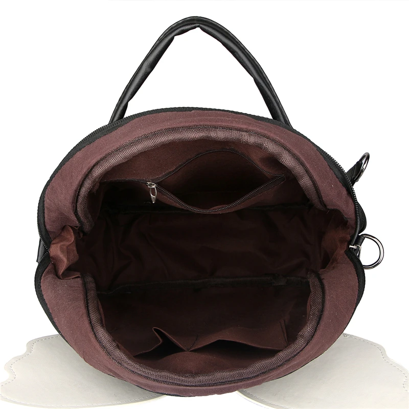 Дизайн женщин Кожа Рюкзак Школьный Портфель Для Подростков Девочек Ангельские