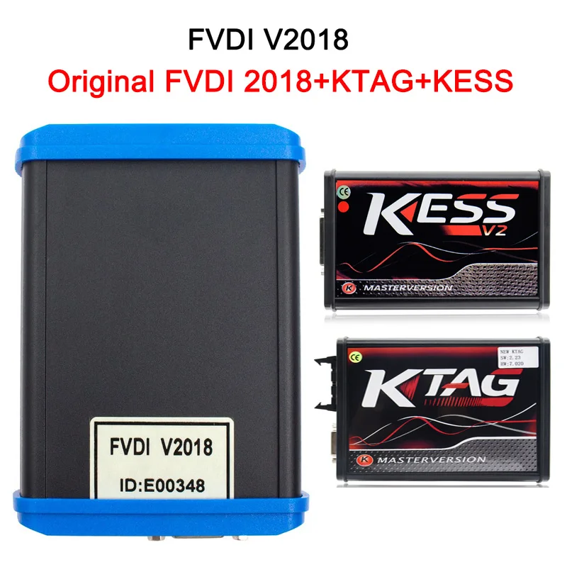 with kess and ktag Фабрика Outle FVDI ABRITES+ KESS 5,017 диагностический инструмент покрывает все функции техническая поддержка с 18 программным обеспечением DHL бесплатно - Цвет: with kess and ktag