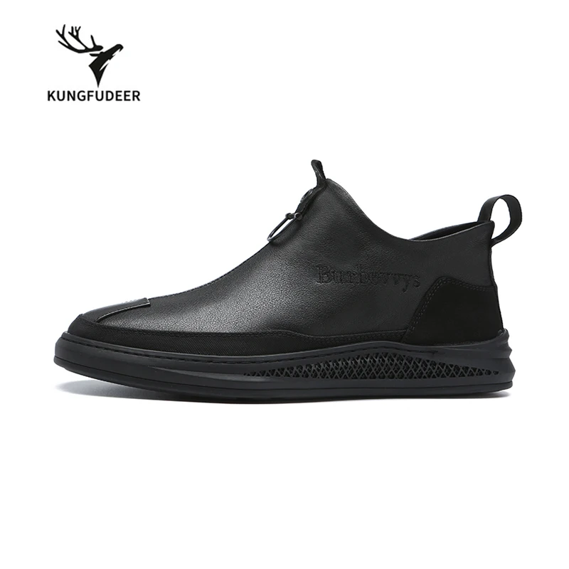 Spring new fashion leather loafers men's casual shoes joker Korean version of British men | Обувь
