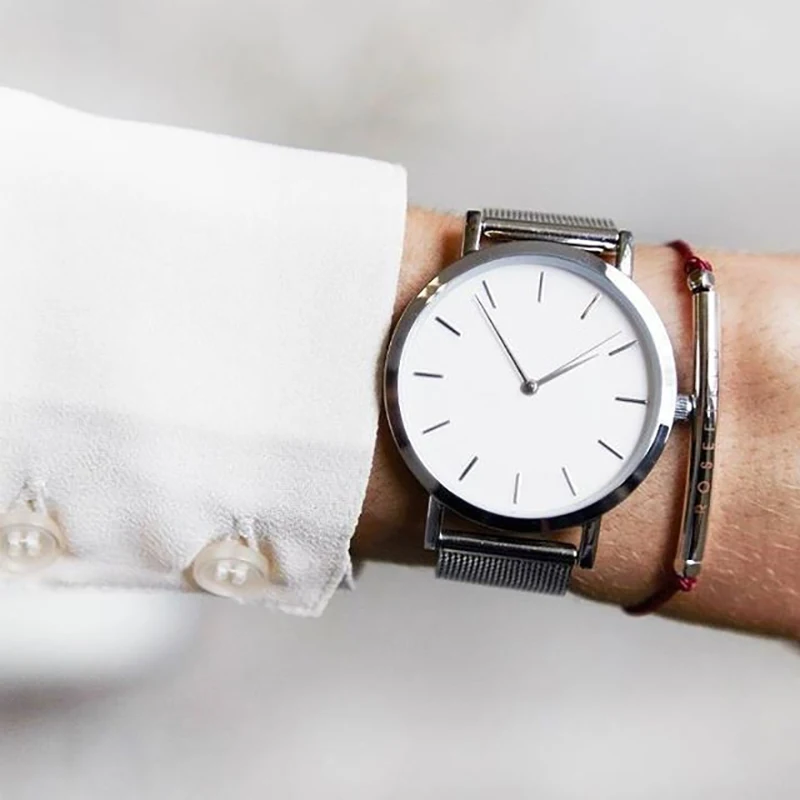 Скандинавские модные брендовые простые женские часы повседневные сетчатые