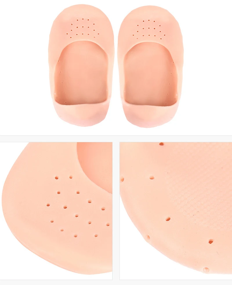 2 шт. = 1 пара увлажняющие силиконовые носки с гелевой подошвой для предотвращения
