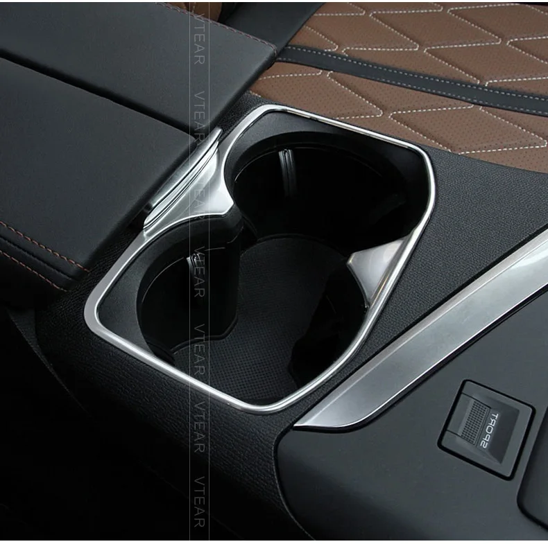 Vtear для peugeot 3008/GT 5008/GT интерьерные хромированные аксессуары подстаканник накладка рамка из нержавеющей стали украшение
