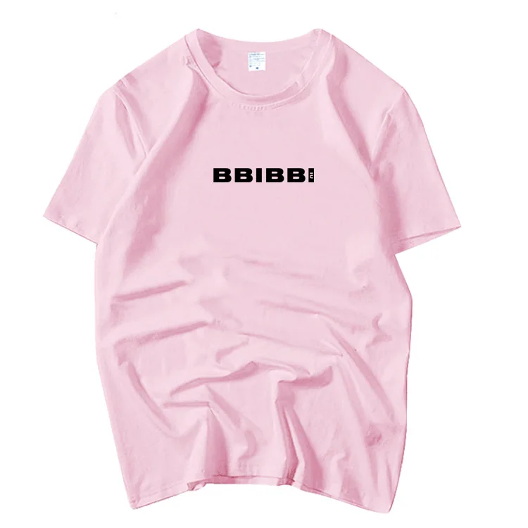 Kpop iu 10 годовщина песня bbibbi буквы/Фото Печать О образным вырезом футболка для мужчин и женщин Летняя мода короткий рукав Футболка
