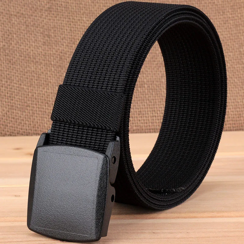 Ta-weo Anti-metal Allergy Nylon Belt, Men Outdoor Lightweight Tactical Belt, No worry to Security Check, No metal at all