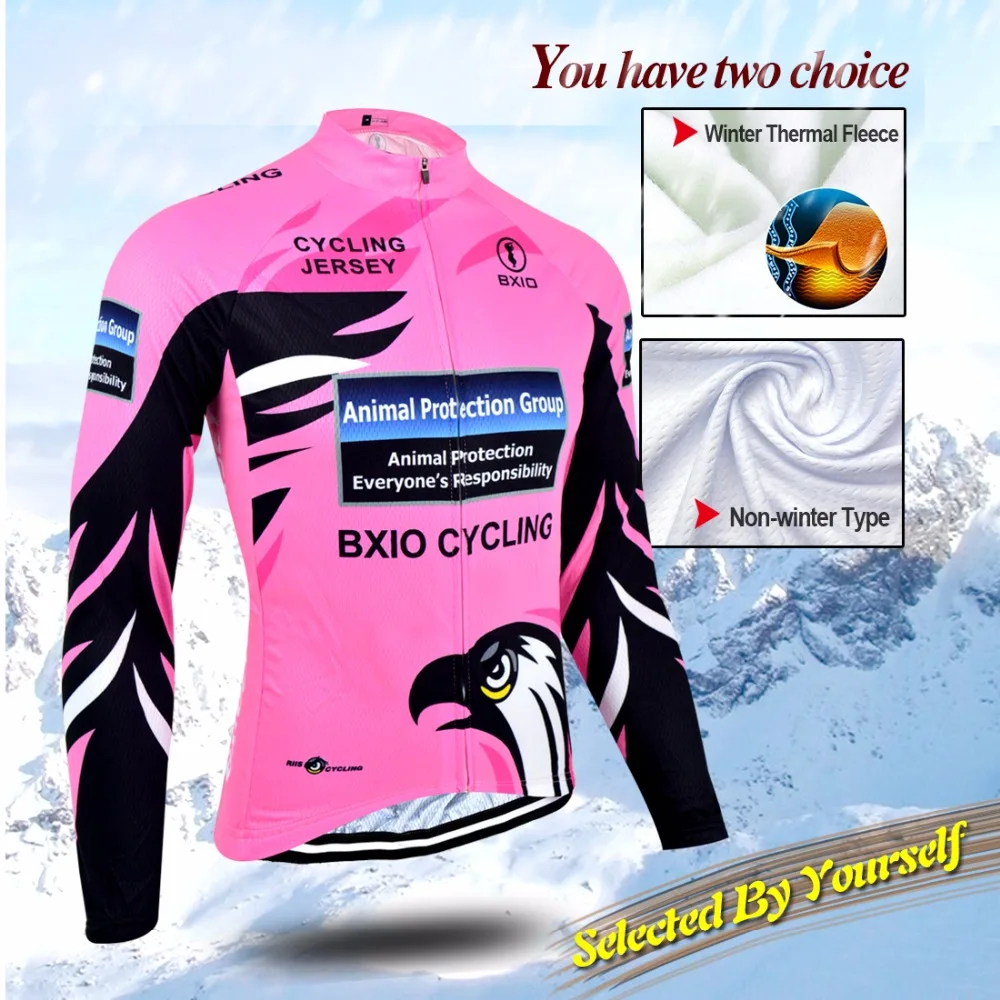 Bxio Ropa Ciclismo женское Велосипедное Джерси теплое с длинными рукавами только Осенний