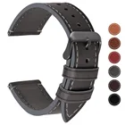 Ремешок для часов, из натуральной кожи, для мужчин и женщин, 14 мм, 16 мм, 18 мм, 20 мм, 22 мм, 24 мм, быстросъемный