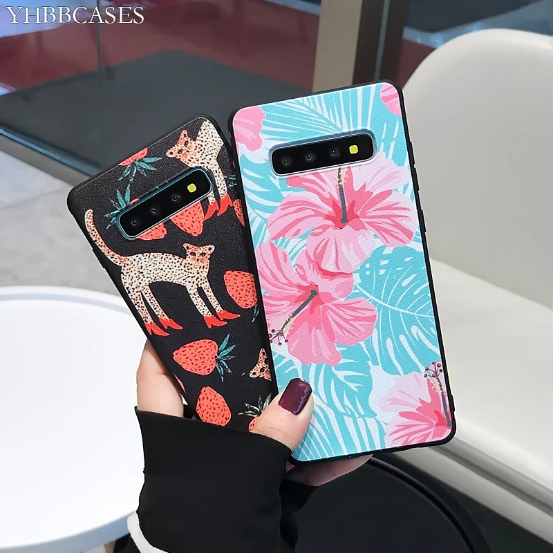 Мягкие чехлы YHBBCASES для Samsung Note 8 9 модные с цветочным рисунком Galaxy S8 S9 S10 Plus|Бамперы| |
