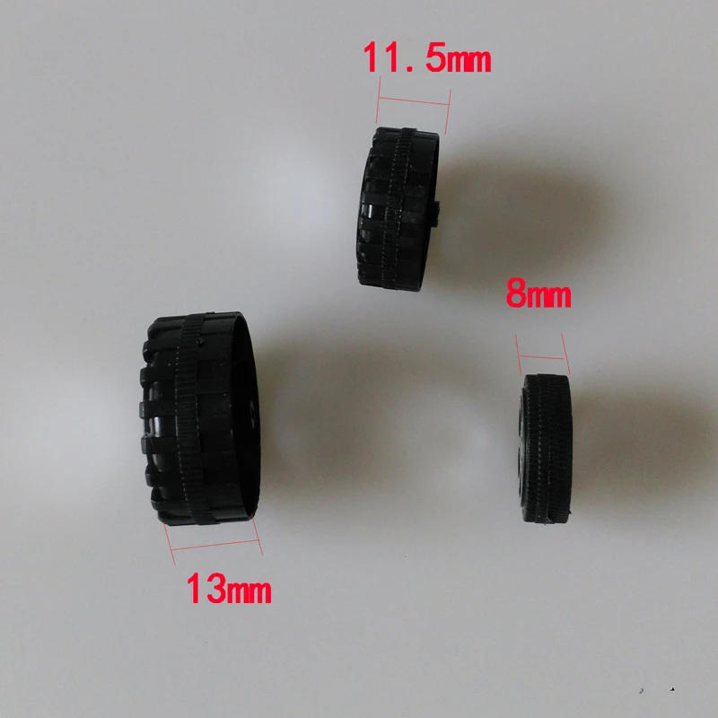 20 шт. пластиковые колеса 2 мм ось/вал Диаметр шин 42/35/30 DIY Mini 4WD багги ступицы