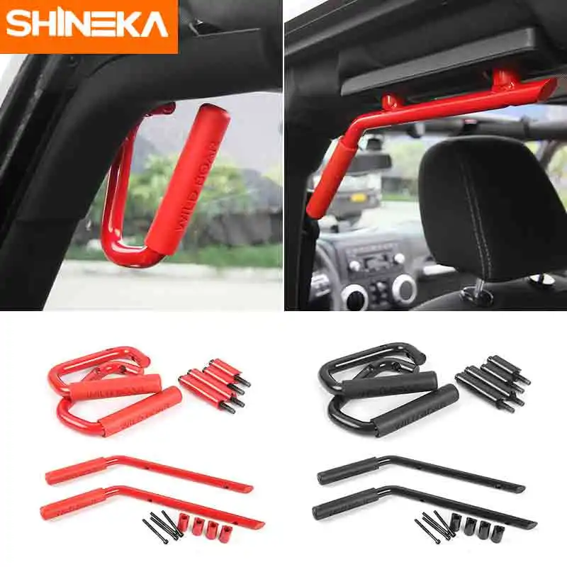 Подлокотники SHINEKA для Jeep Wrangler JK 2007 2017 Комплект ручек передней и задней панели 2/4