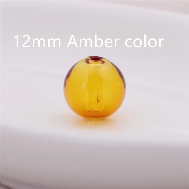 12mm Amber 8 штук 12 мм 14 мм с отверстием диффузор духи многоразового ручной эфирные масла шарик для ароматерапии стеклянные бусины, украшения из бисера - Окраска металла: 12mm Amber