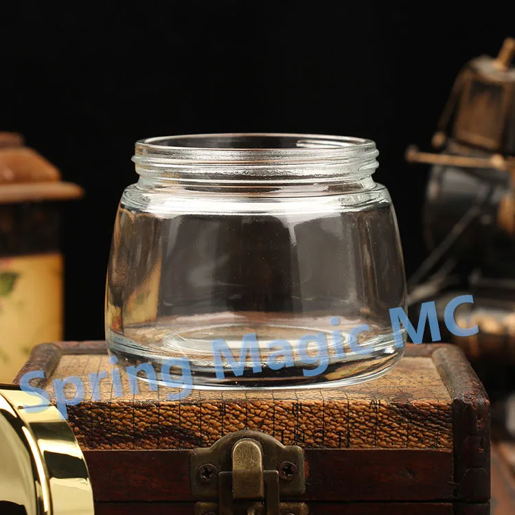 Новые прозрачные стеклянные бутылки 130 г конфеты с золотой/серебряной крышкой