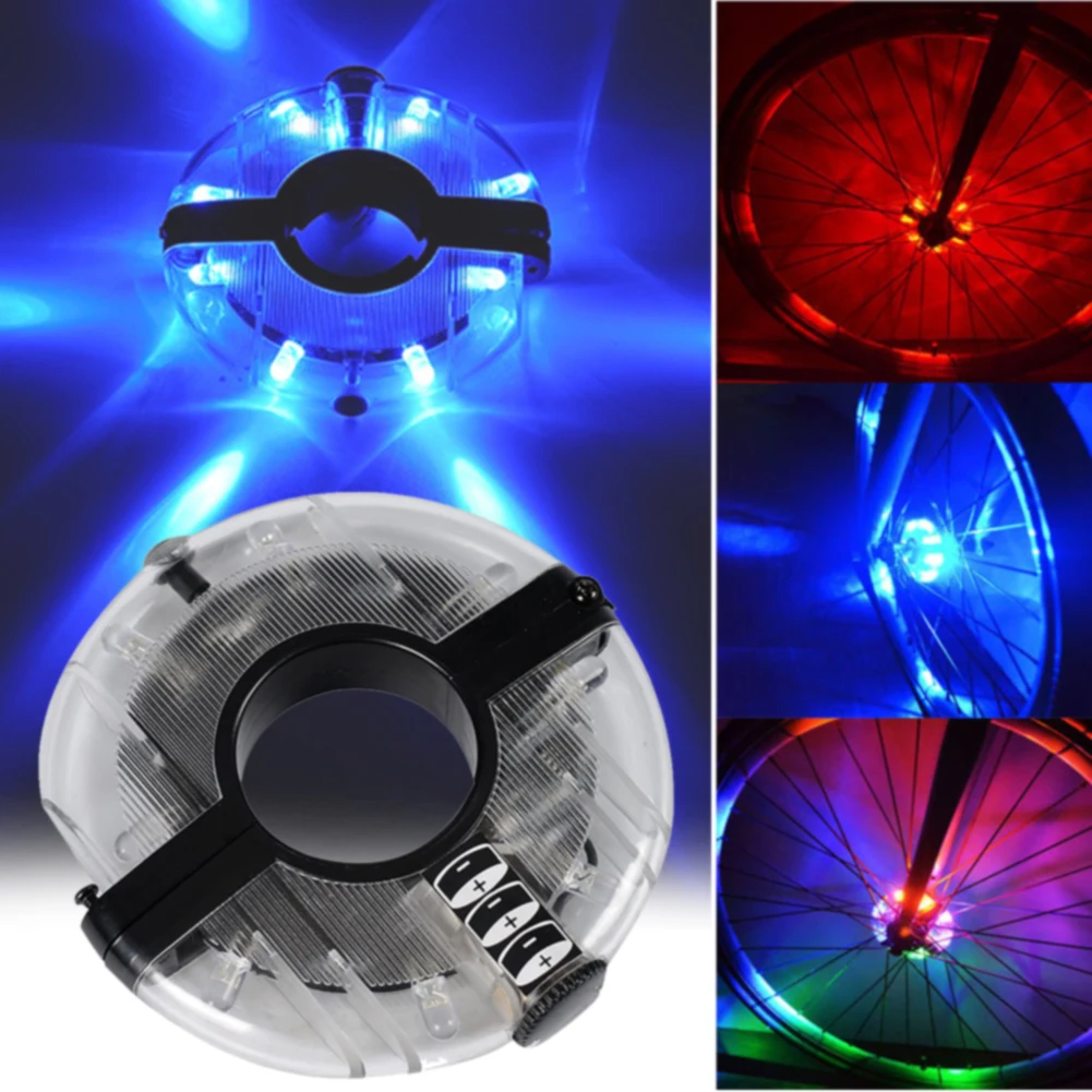 Tire Lamp Waterproof Colorful Motorcycle Spoke Light Led Warning ABS Wheel Decorative Flash Bike Safety 3 Mode Bicycle | Спорт и