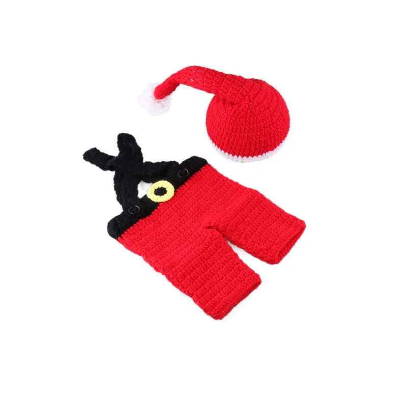 Вязаный крючком реквизит для фотографий ручной работы малышей шапка Санта