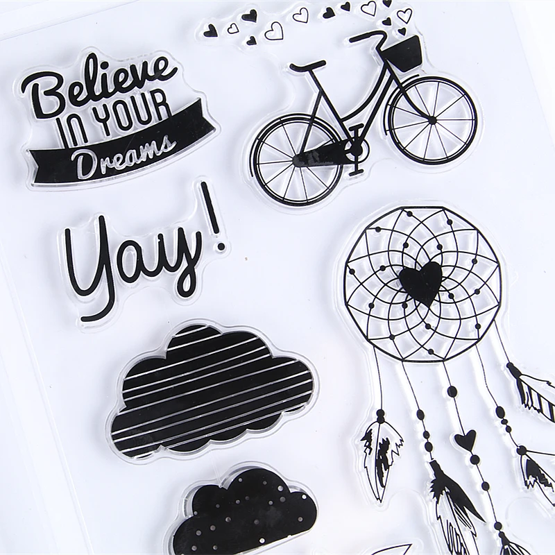 1 шт цветы и бабочки прозрачные силиконовые штампы Детский Набор для творчества