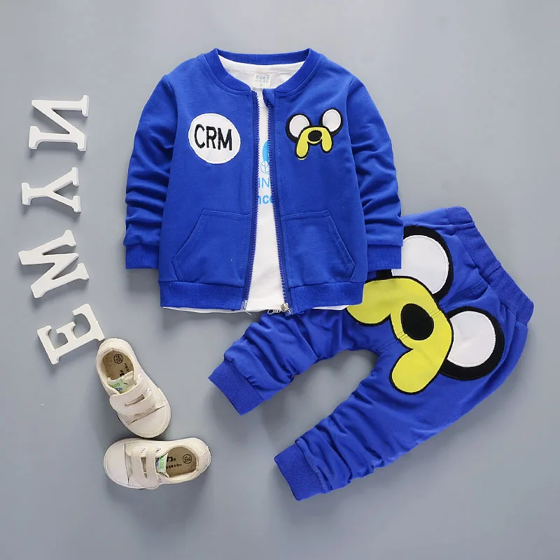 2019 Spring Autumn Children Clothing Sets Girl Boy Clothes Suits Baby Jacket T-Shirt Pants 3pcs Kids Casual | Детская одежда и