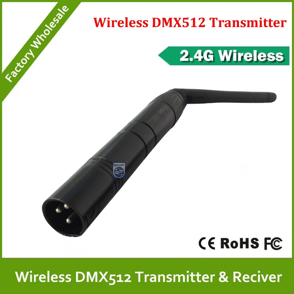 Оптовая продажа беспроводной приемник и передатчик 2 4G ISM DMX512 XLR с антенной