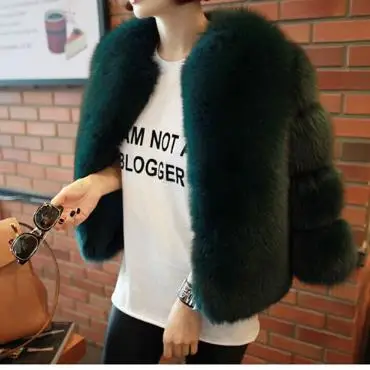 Женская шуба из искусственного меха теплая большого размера с искусственным