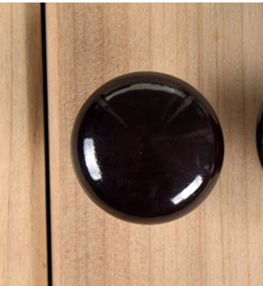 Ручки для ящиков и шкафов деревянные ручки черного цвета туфель прикроватного