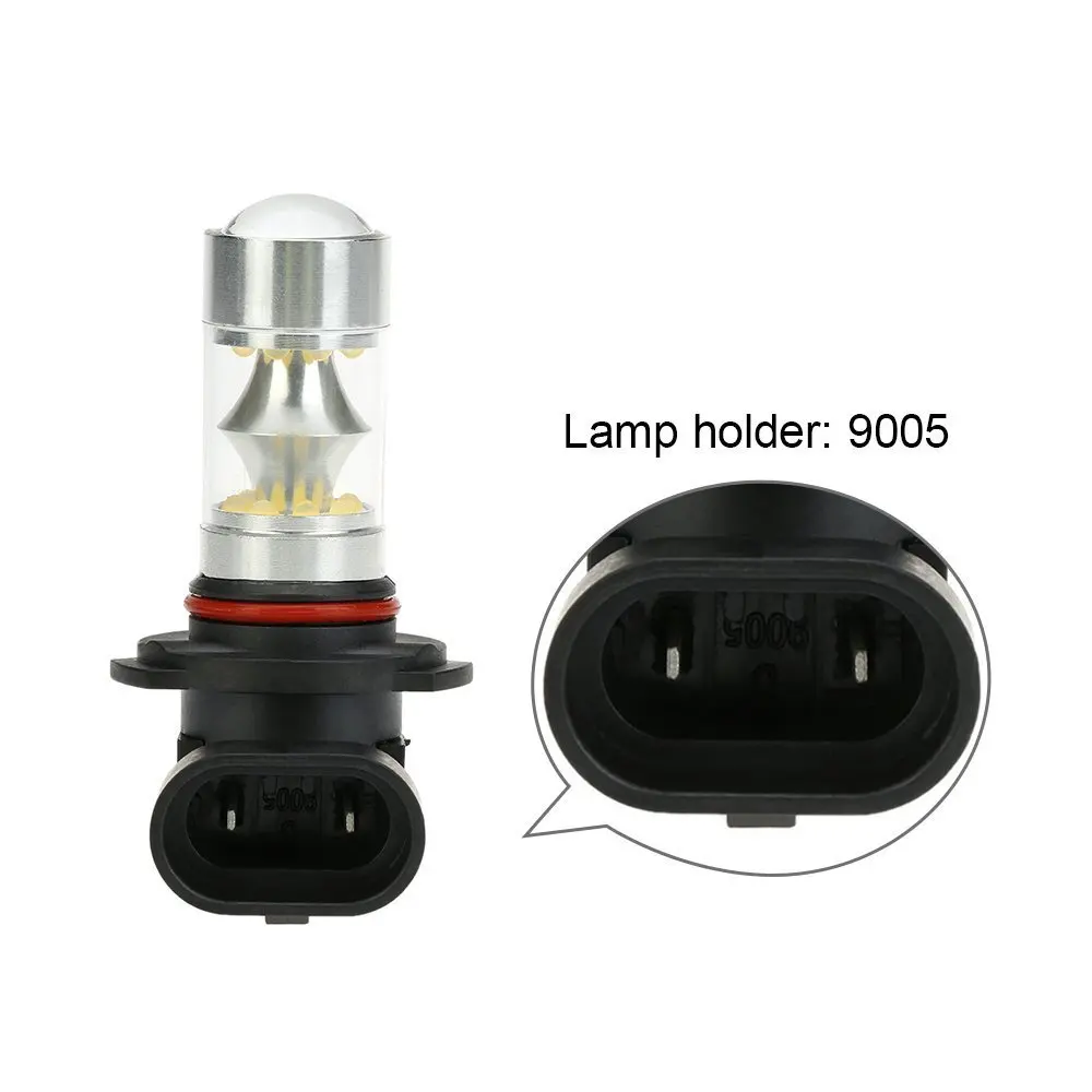 100W 12V-24V 9005 HB3 P20D 9006 HB4 H10 H8 H11 20 светодиодный 6500 лм K фара автомобиля противотуманная