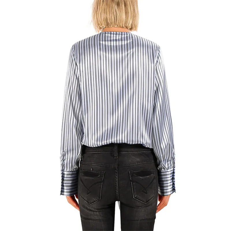 Neploe v образным вырезом Blusas Chic Для женщин блузка 2018 Осень Новая мода сиамские